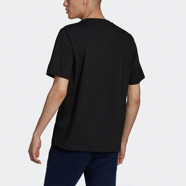 Футболка оригиналы worm tee печать спортивные мужские Adidas, черный — фото 4