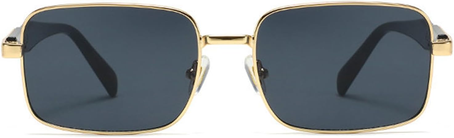 

Классические квадратные женские солнцезащитные очки Helena в винтажном стиле для мужчин в стиле панк, маленькая металлическая оправа, градиентные прямоугольные очки для улицы, защита от ультрафиолета UV400, C3