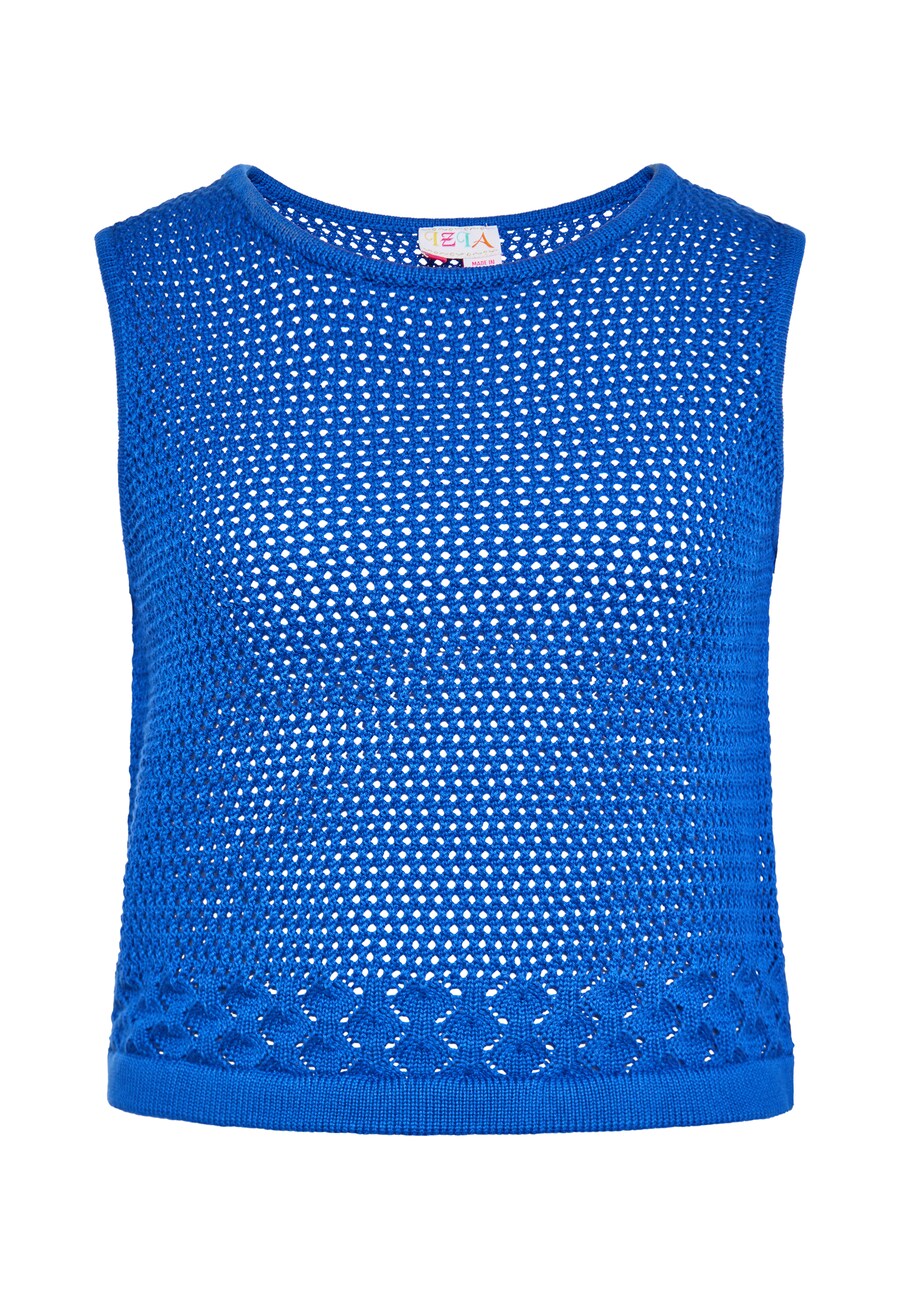 

Вязаный топ IZIA Knitted Top, коабльтовый синий