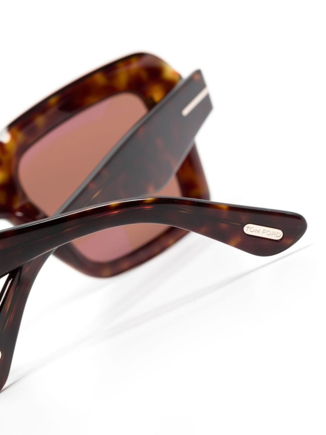 TOM FORD Eyewear солнцезащитные очки в квадратной оправе, коричневый — фото 3