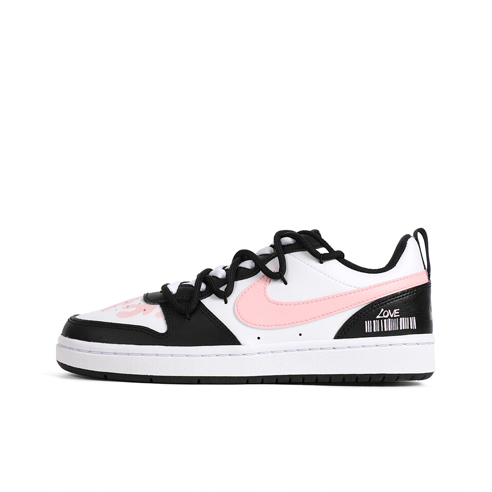 

Кроссовки Nike Court Borough Skateboard Shoes Women's Low-Top Black Pink, Черный, Кроссовки Nike Court Borough Skateboard Shoes Women's Low-Top Black Pink