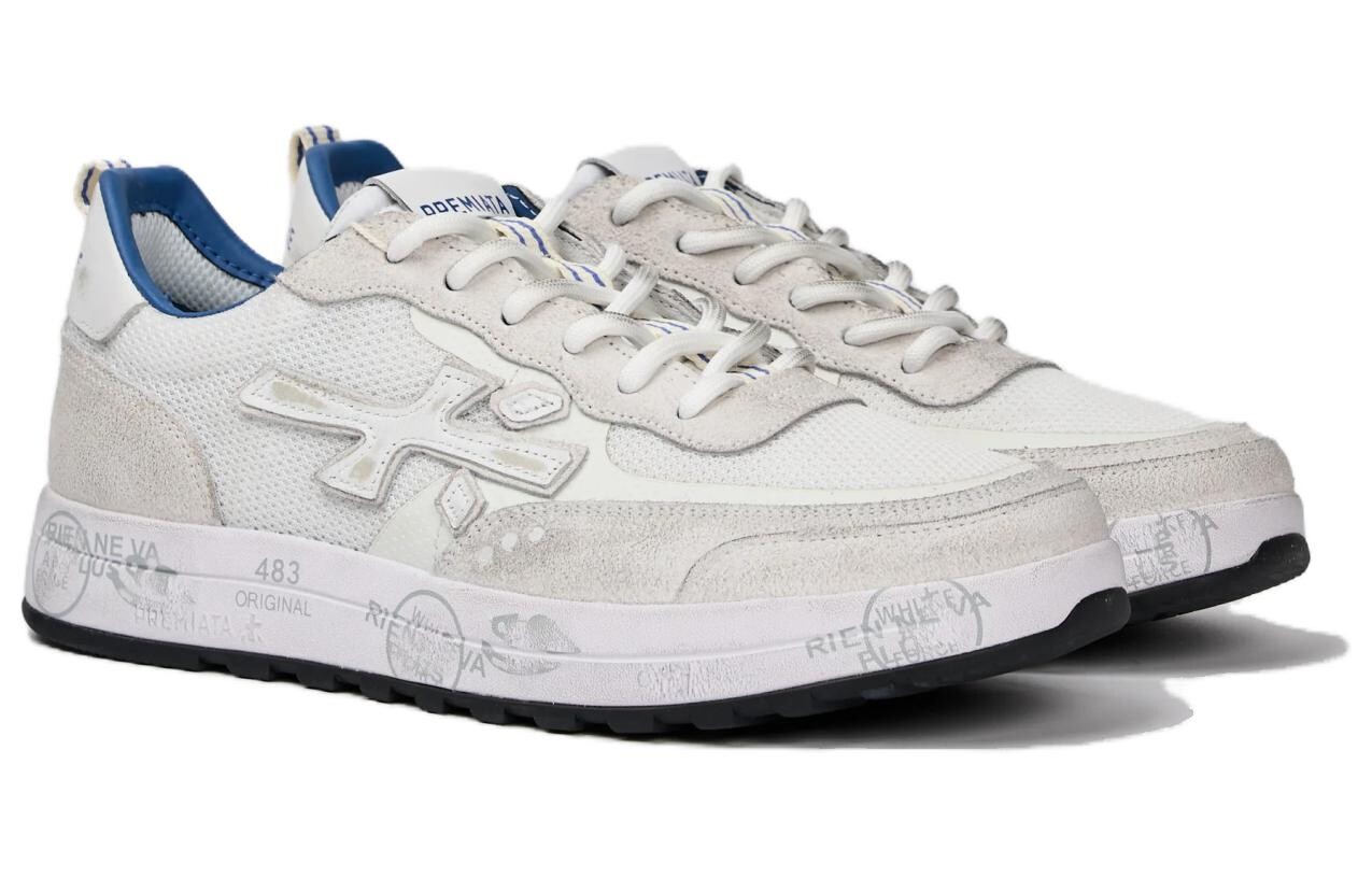 Кроссовки Premiata Skateboarding Shoes Men Low-top Gray/White, серый/белый — фото 4