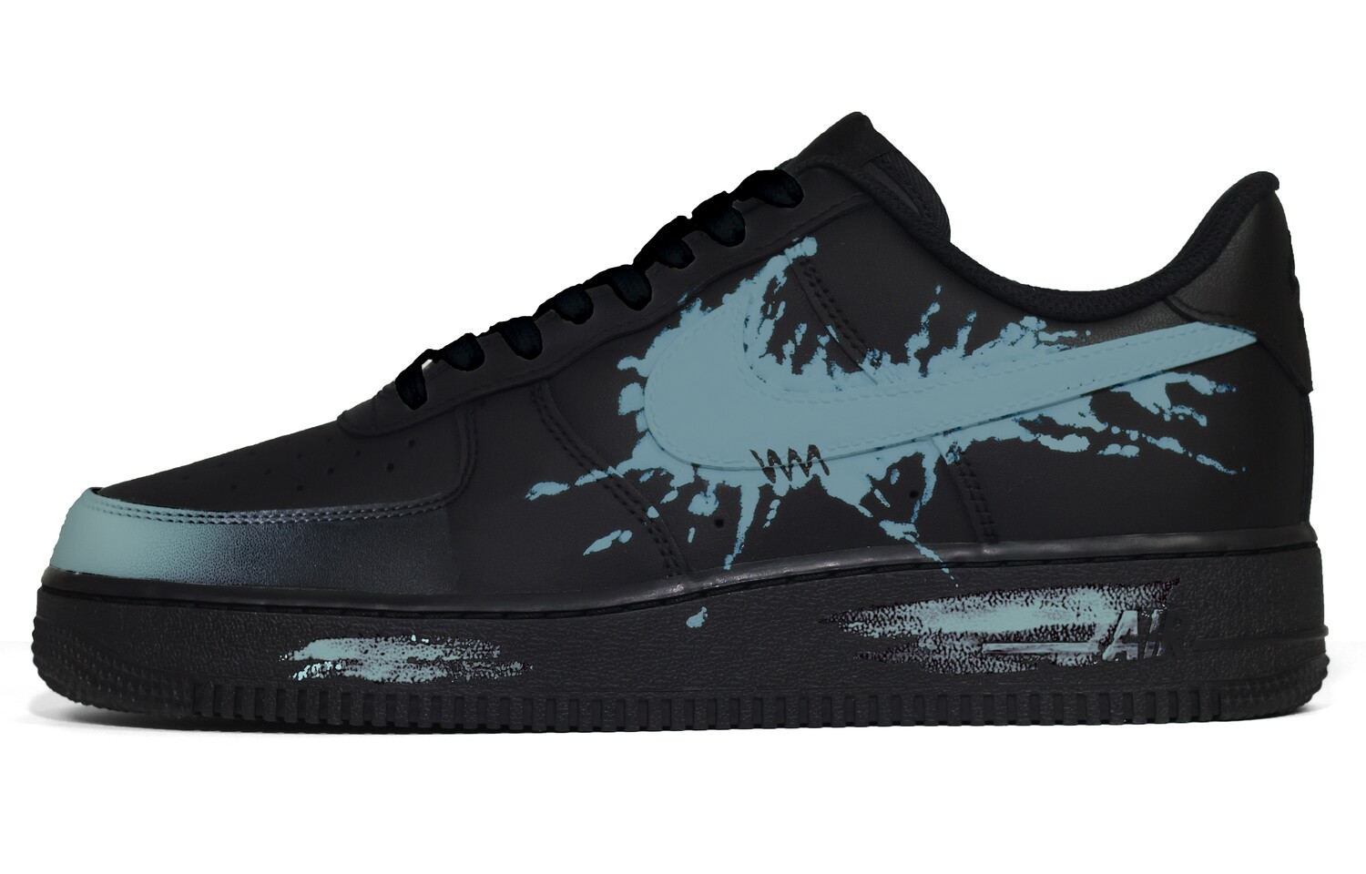 

Кроссовки Air Force 1 для скейтбординга, унисекс, низкие, черный/синий Nike