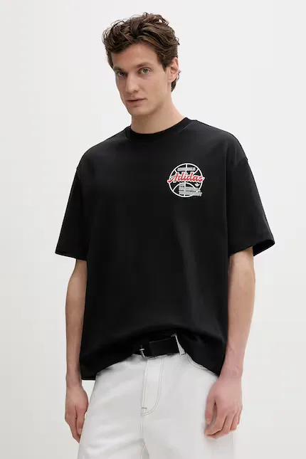 Футболка с принтом Tournament Adidas Originals, черный — фото 3