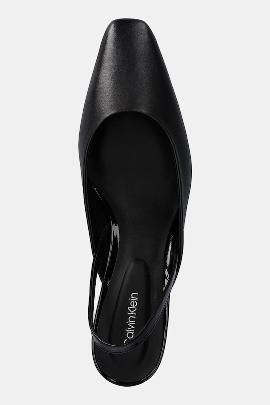 Кожаные туфли-лодочки HEEL SLING PUMP 50 - LTH Calvin Klein, черный — фото 4