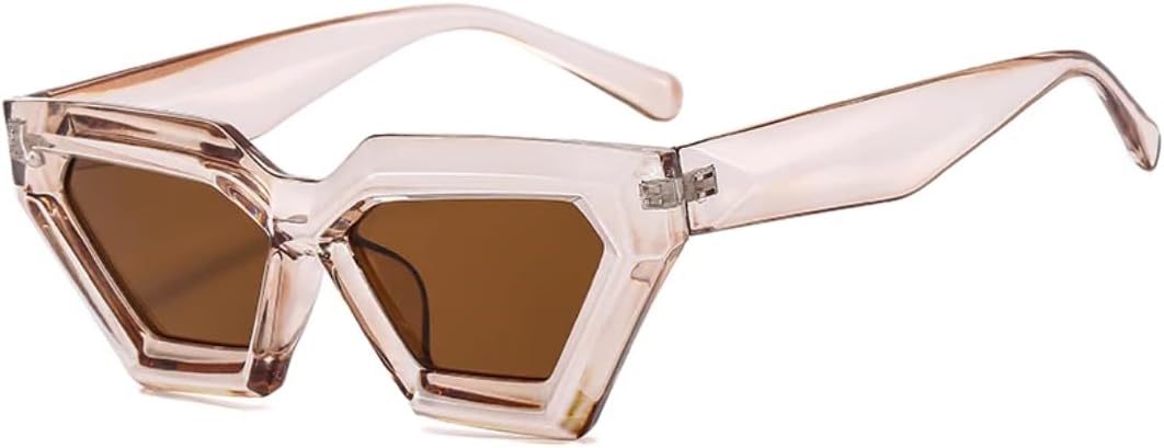 

Солнцезащитные очки с защитой UV400 | Желтая оправа «кошачий глаз» с толстой рамкой | для женщин и мужчин, для занятий спортом на открытом воздухе и вождения DSVIGF, 02