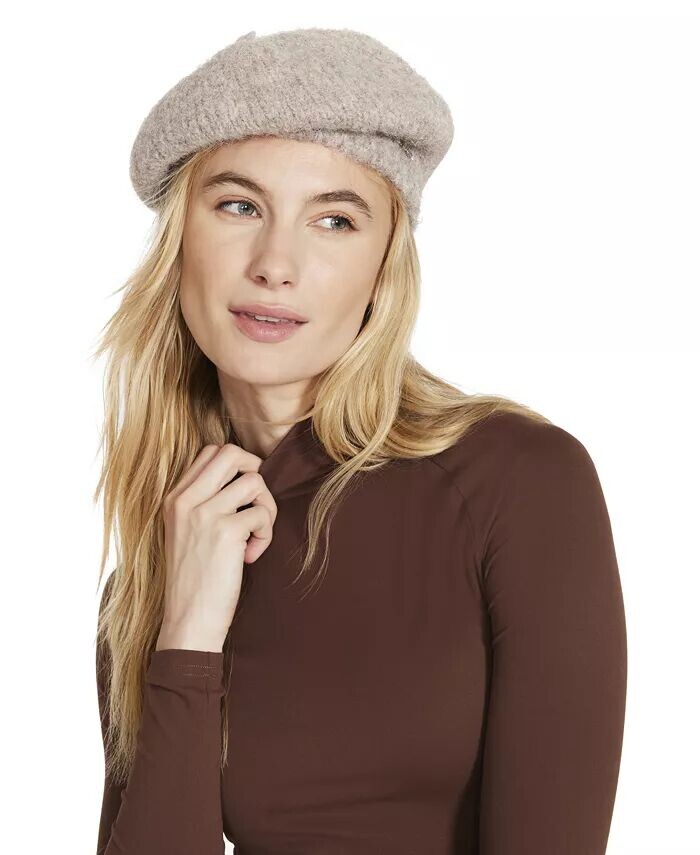 

Женский теплый берет What The Fuzz Steve Madden, серый