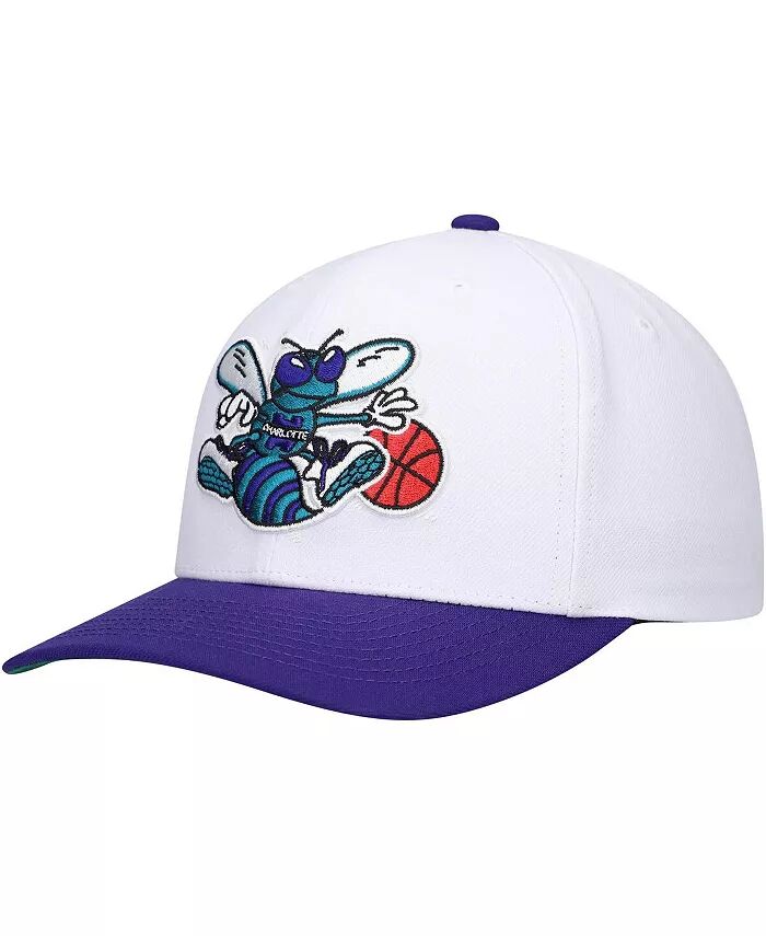 

Мужская белая, фиолетовая бейсболка Charlotte Hornets Hardwood Classics Core 2-Tone 2.0 Pro Snapback Mitchell & Ness