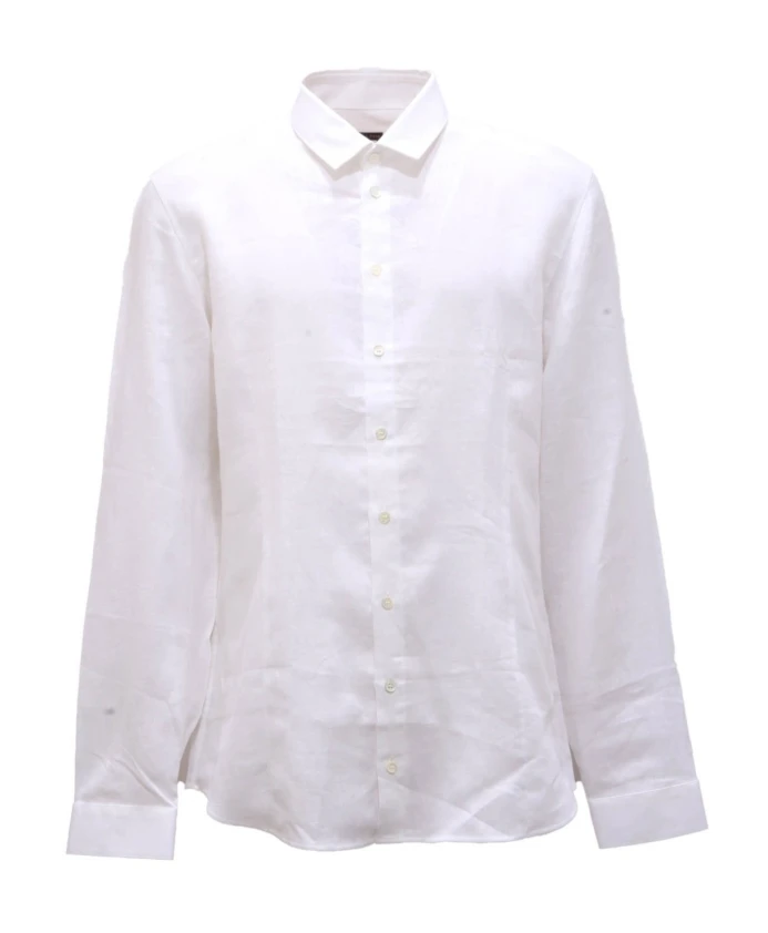 

Льняная приталенная рубашка Patrizia Pepe, белый