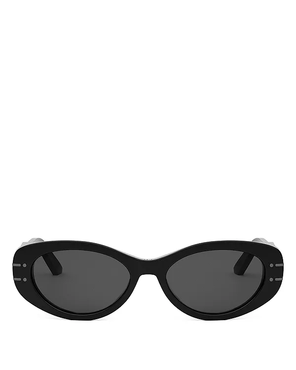 Солнцезащитные очки Diorsignature b8u Butterfly, 53 мм Dior, черный — фото 2