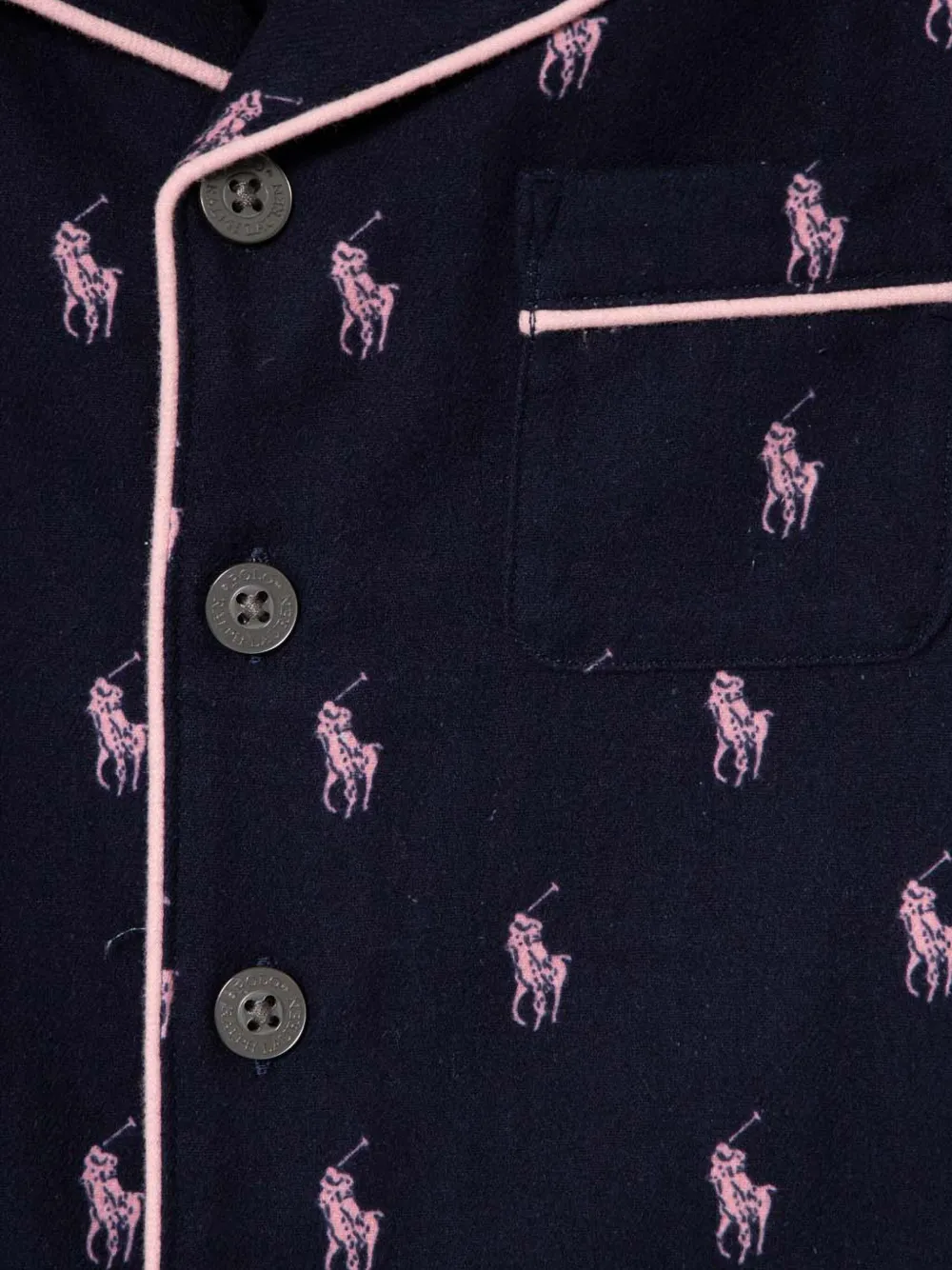 Пижама с принтом Polo Pony POLO RALPH LAUREN KIDS, синий — фото 3