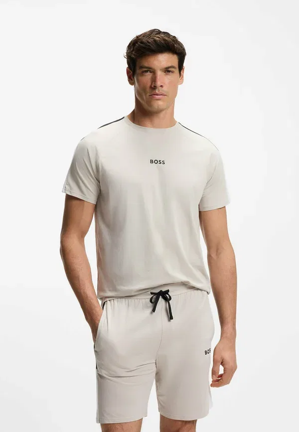 Футболка Balance t-shirt rn pyjama top Boss, открытый серый