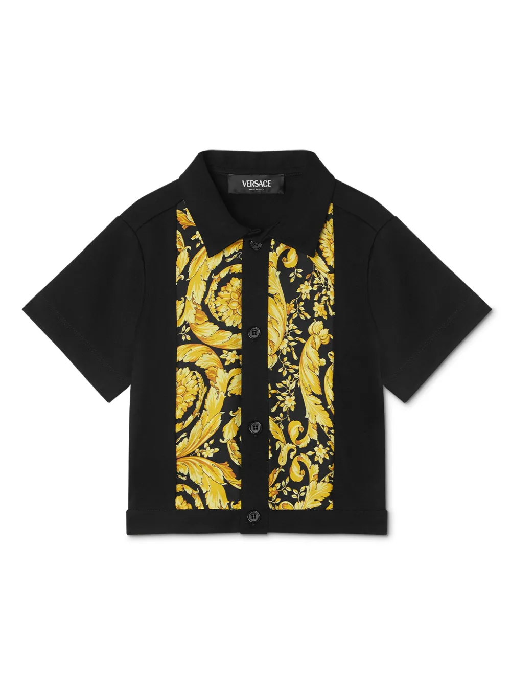 

Рубашка с принтом Barocco Versace Kids, черный