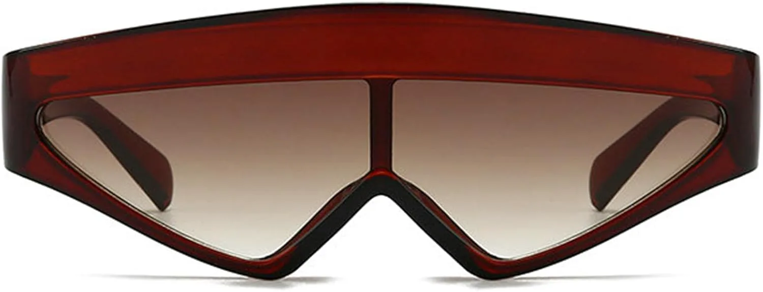 

Солнцезащитные очки Willochra Y2K Shield для женщин, модель 2025, роскошные, увеличенного размера, модные, треугольной формы, ветрозащитные, для вождения, C5