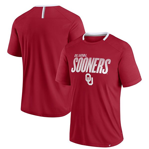 

Мужская футболка Oklahoma Sooners Defender Fade Slant малинового цвета Fanatics
