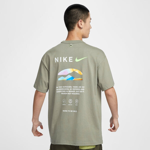 Футболка с графическим принтом спортивная футболка Nike, зеленый — фото 2