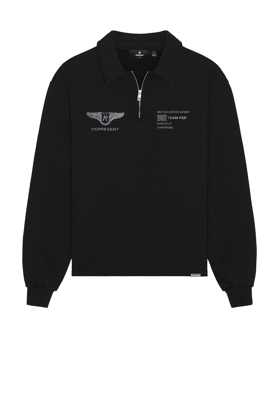 

Квартальный свитер на молнии "Team rep" от Represent, jet black