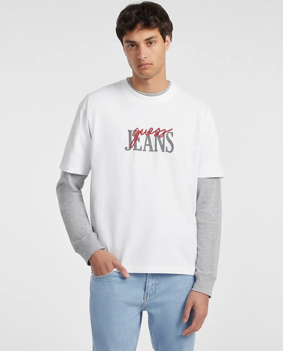 

Футболка с коротким рукавом Guess Jeans, белый