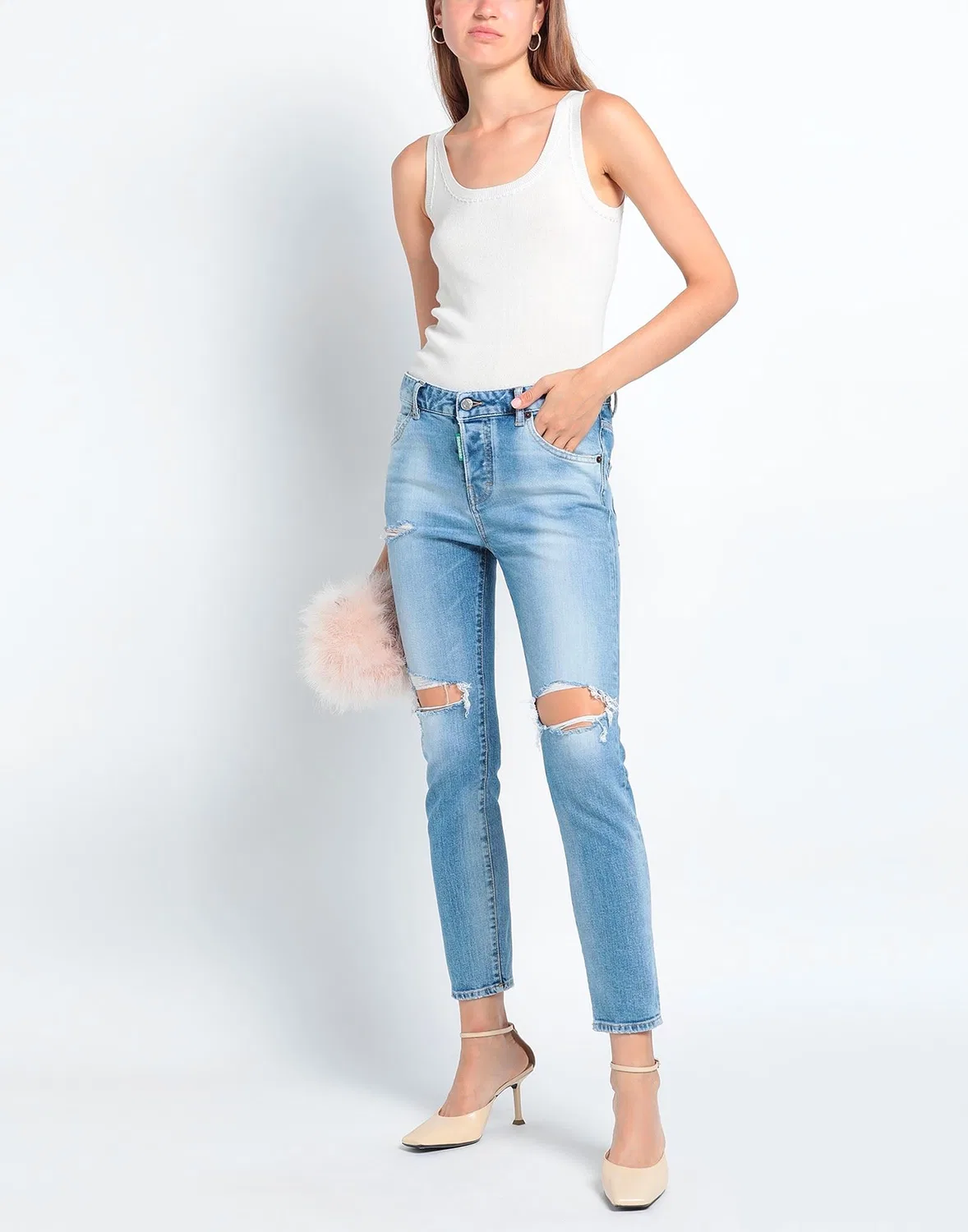 Джинсы skinny DSQUARED2 синие — фото 2