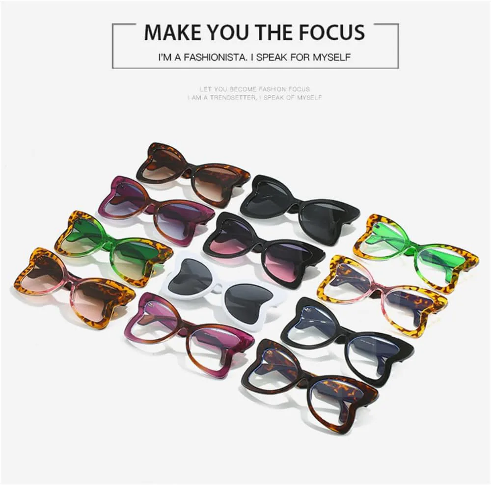 

Солнцезащитные очки «Кошачий глаз» с бабочками, женские панк-очки, винтажные очки в стиле стимпанк, защита от ультрафиолета UV400 LANGSER, C8 Black White