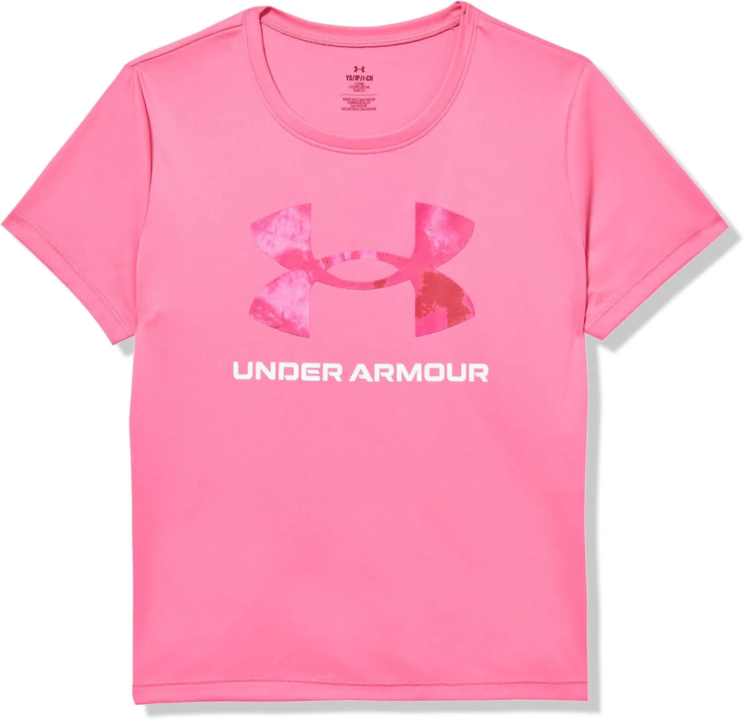 Футболка детская Under Armour Super Pink / White