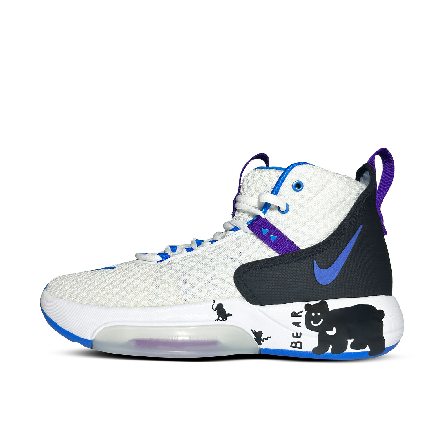 

Баскетбольные кроссовки Zoom Rize 1 унисекс средней высоты белые/синие Nike