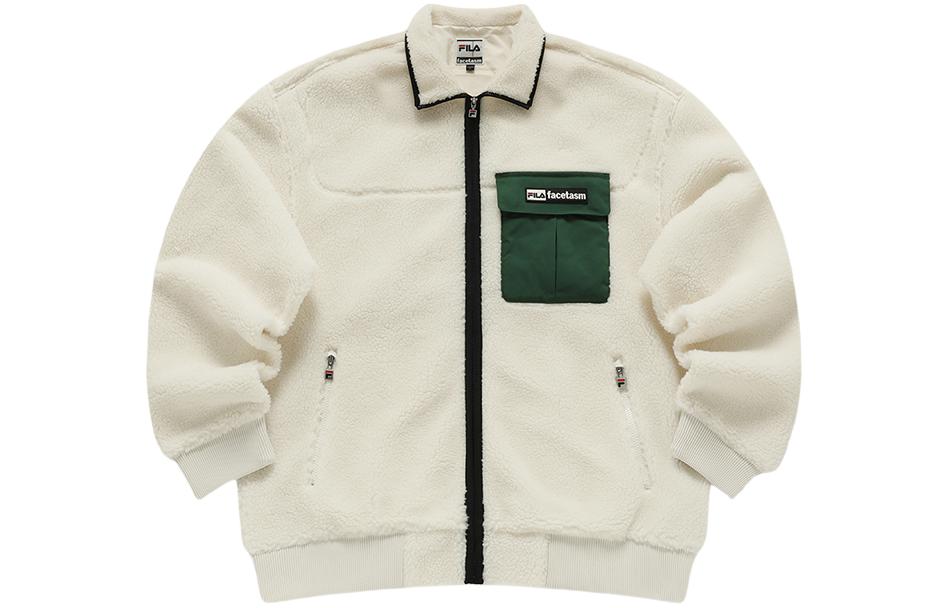 

FILA FUSION FACETASM Пальто с бархатистой текстурой Unisex Feather Soft White