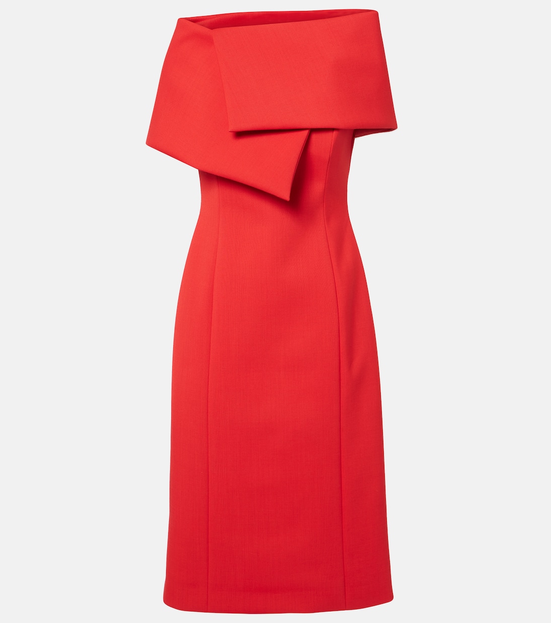 

Драпированное коктейльное платье Oscar de la Renta, Vermilion