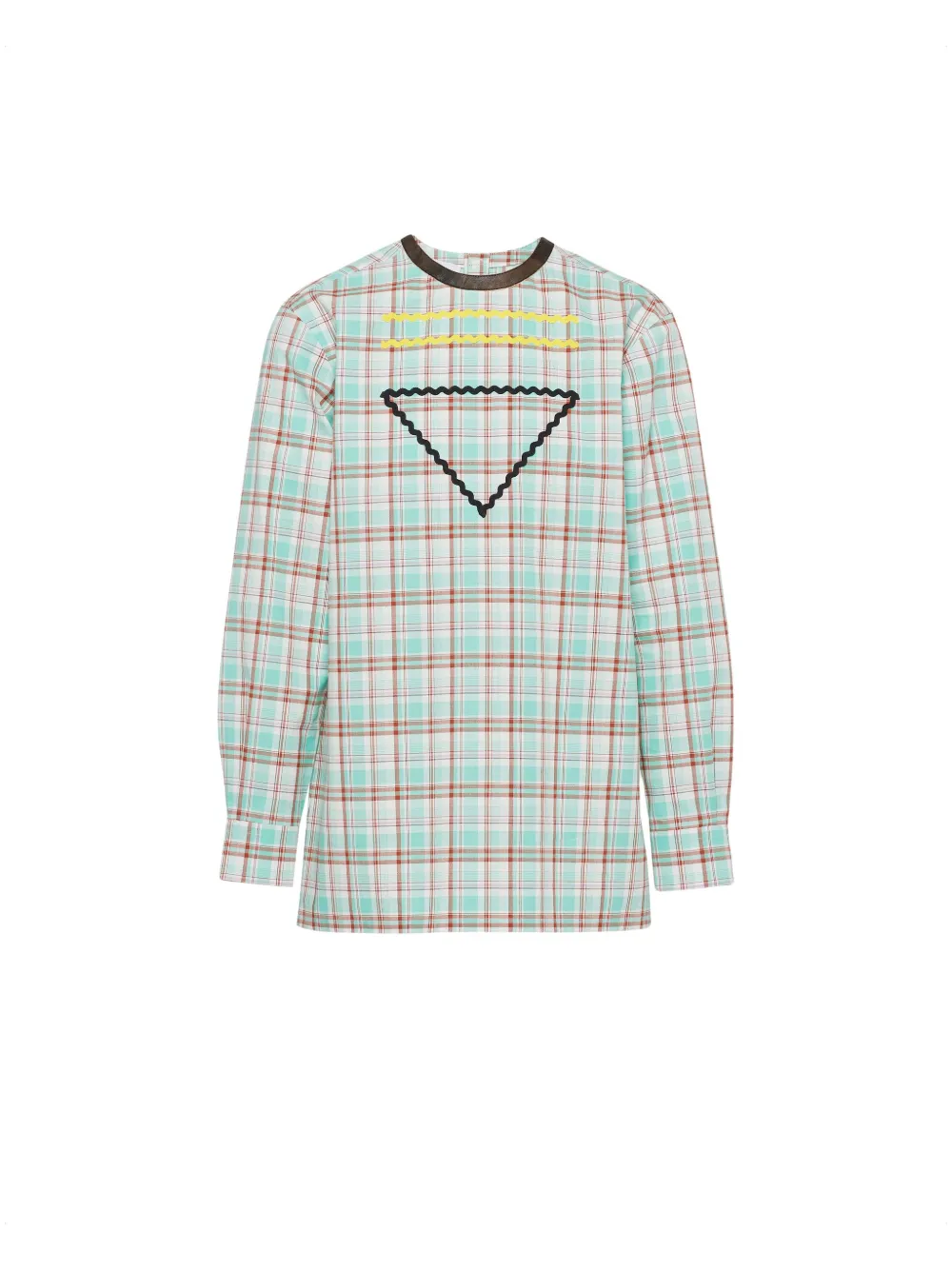 

Рубашка с узором зигзаг Prada, белый