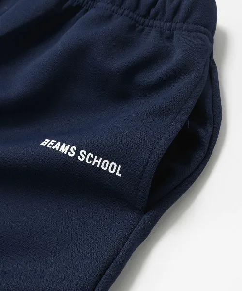 Детские спортивные штаны BEAMS SCHOOL прямые тёмно-синие — фото 3