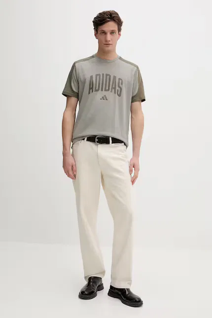 Футболка хлопковая Collegiate Adidas, зеленый — фото 2