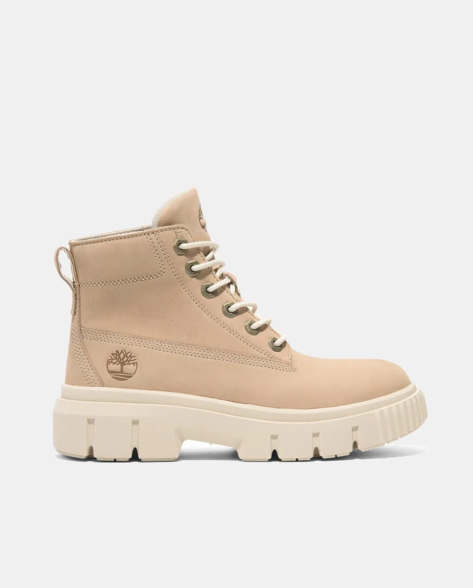 

Женские полевые ботинки средней длины на шнуровке Timberland, бежевый
