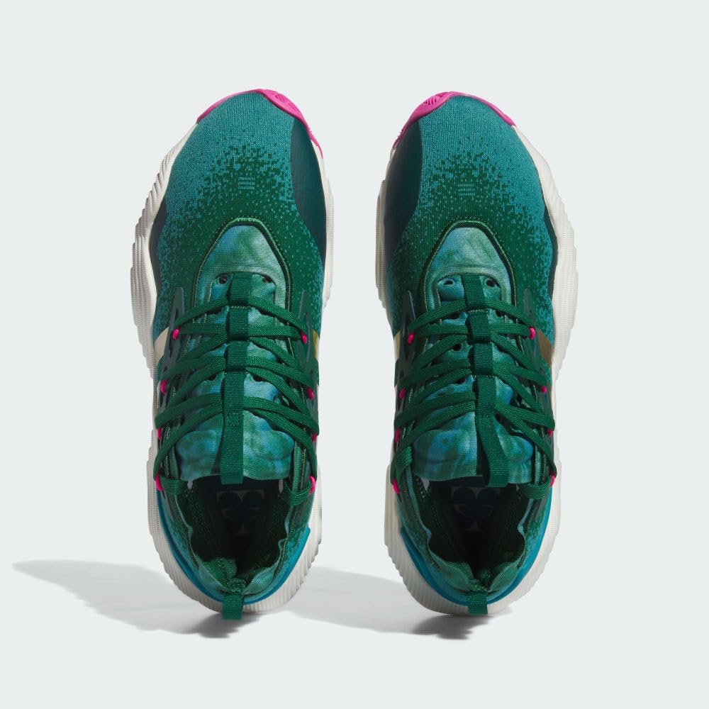 Кроссовки Adidas для взрослых, унисекс, модель Trae Young 3 Low, зеленый/золотой — фото 3