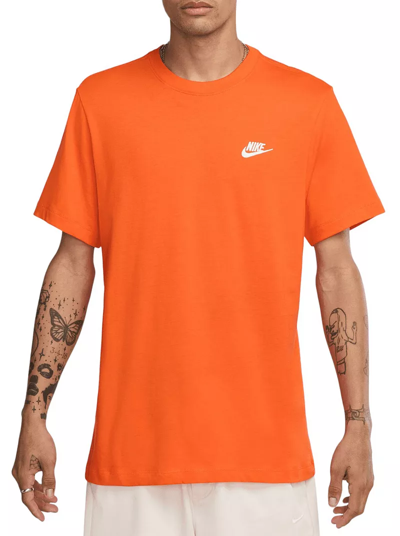 

Мужская футболка Nike Sportswear Club, цвет Safety Orange