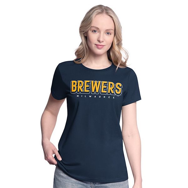 

Женский комбинированный набор из двух футболок Milwaukee Brewers в цвете navy/gold G-Iii 4Her By Carl Banks, Синий, Женский комбинированный набор из двух футболок Milwaukee Brewers в цвете navy/gold G-Iii 4Her By Carl Banks