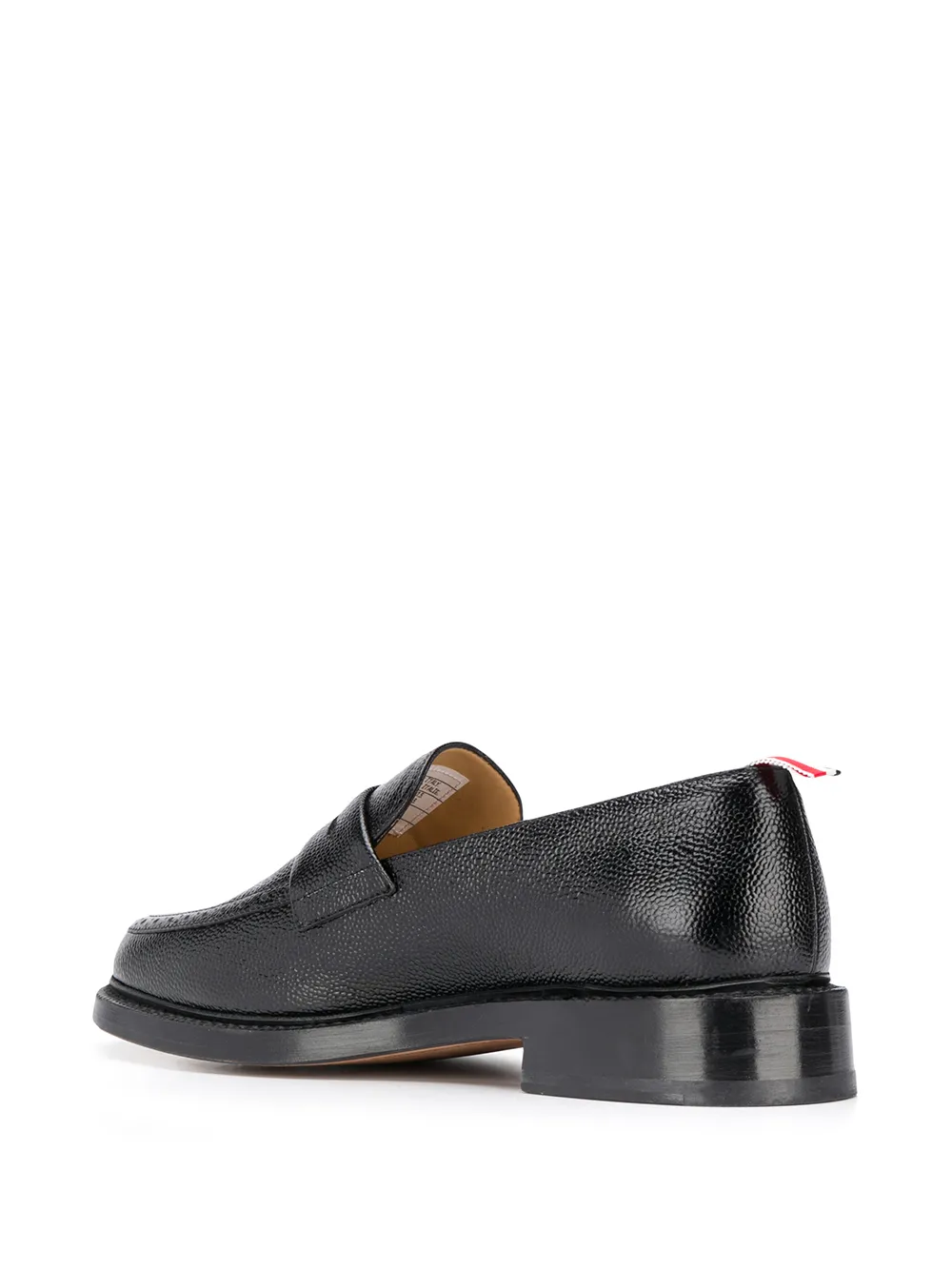 Пенни-лоферы из зернистой кожи THOM BROWNE, черный — фото 3