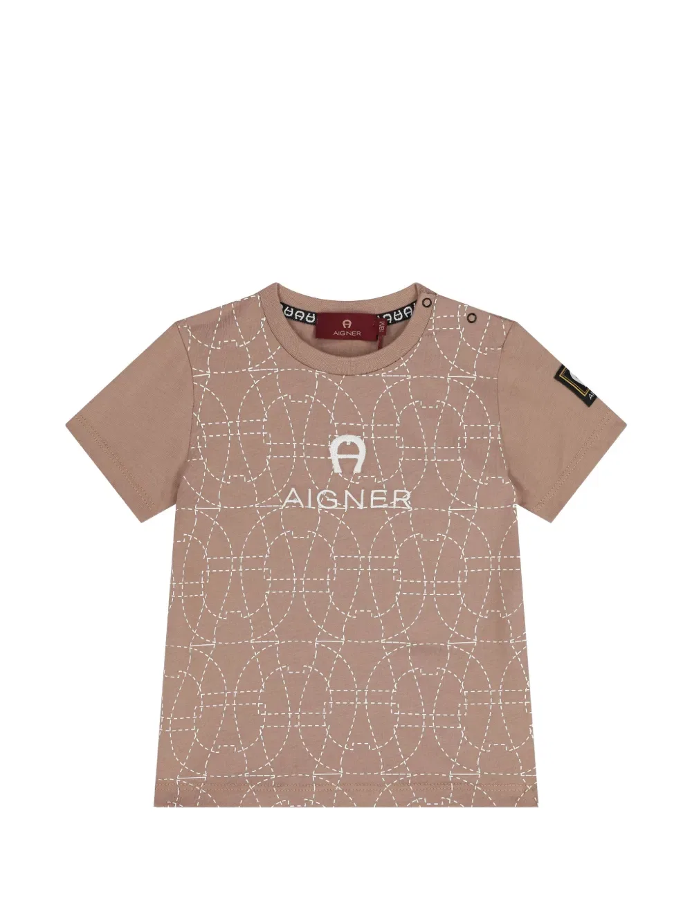 Футболка с узором Aigner Kids, нейтральный