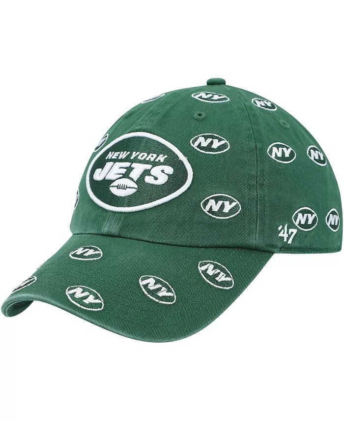 

Женская зеленая кепка New York Jets Confetti Clean Up '47, регулируемая '47 Brand
