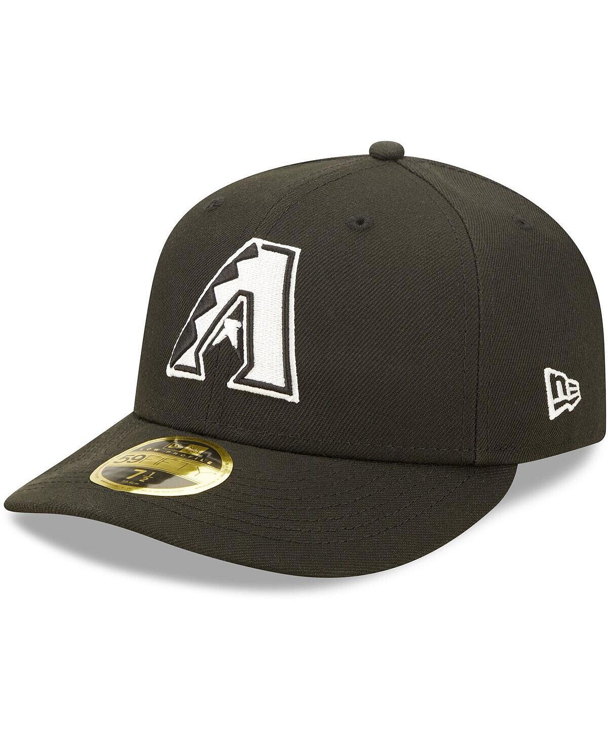 

Мужская низкопрофильная шляпа Arizona Diamondbacks черно-белая приталенная 59FIFTY New Era