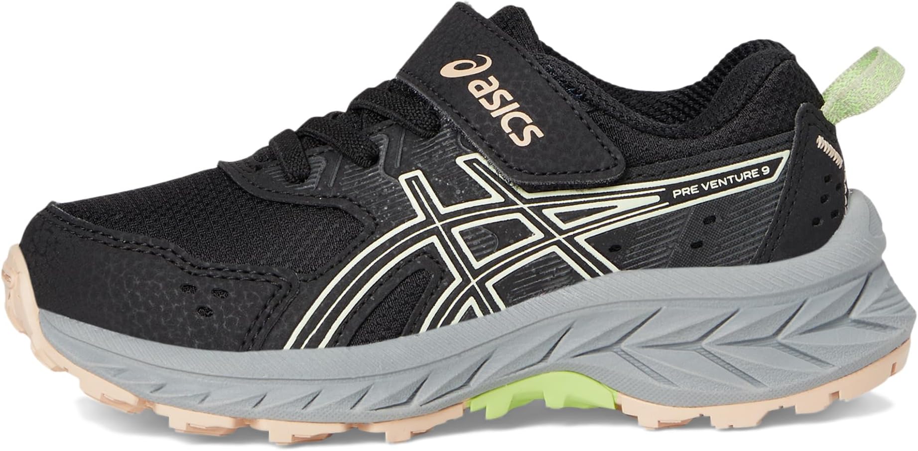 Кроссовки ASICS Kids Gel-Venture 9 Pre-School, цвет Black/Whisper Green — фото 4