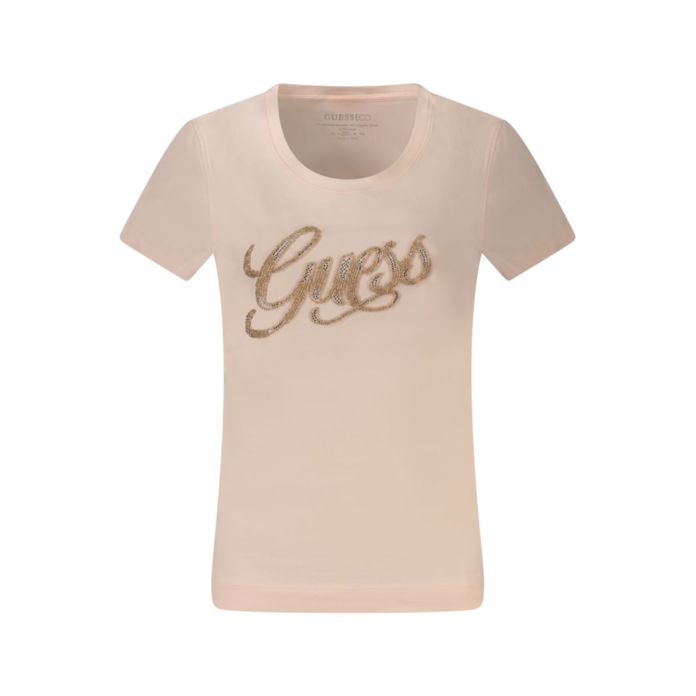 

Розовые хлопковые топ и футболка Guess Shoes