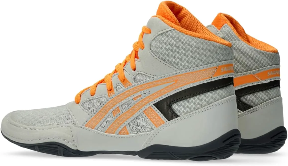 Детские кроссовки ASICS Unisex-Child Snapdown 4 Gs, серый/оранжевый — фото 3