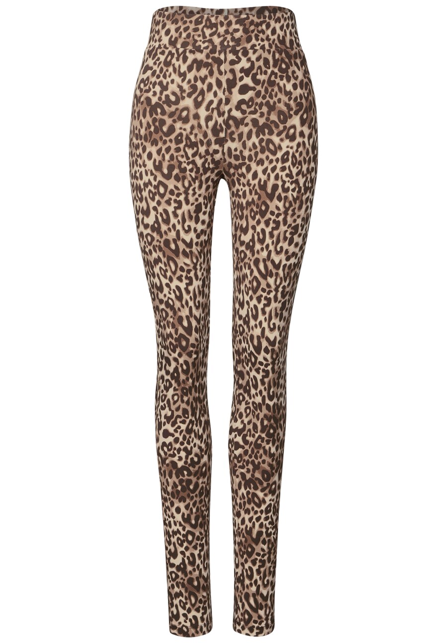 

Узкие леггинсы STREET ONE, Cognac/Brocade/Dark Brown