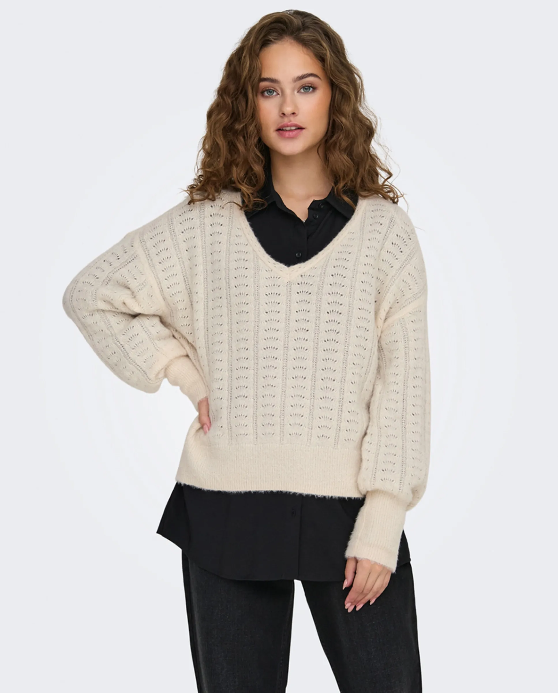 

Женский короткий трикотажный джерси Only, светло-коричневый