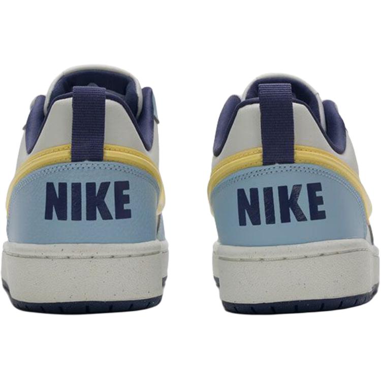 Nike Кроссовки Court Low top для скейтбординга, детские, бело-сине-желтые, унисекс — фото 4