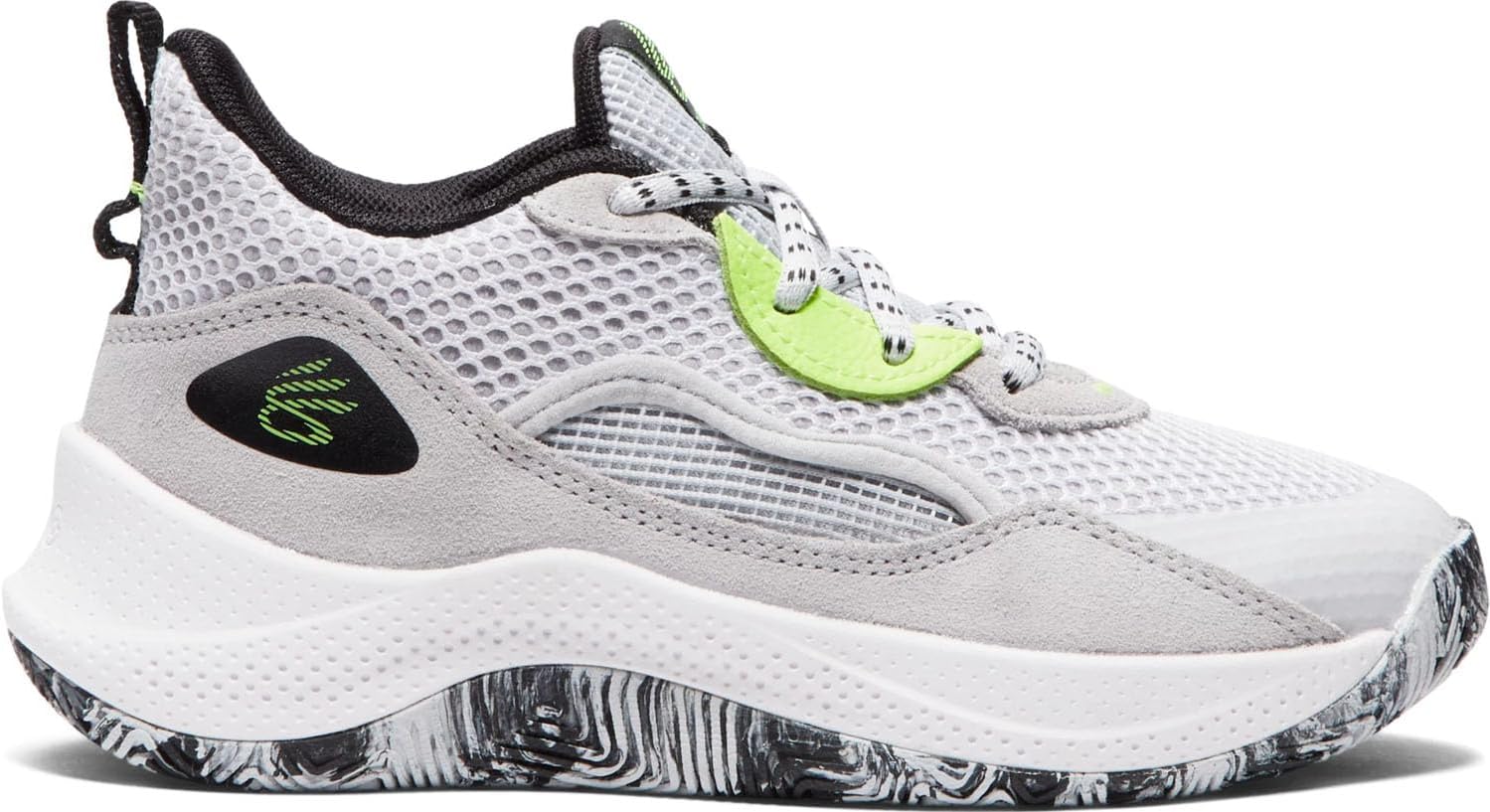 Кроссовки Under Armour Unisex-Child Pre School Curry 3z 24 Suede, черный/желтый/серый/хаки/ярко-желтый — фото 3