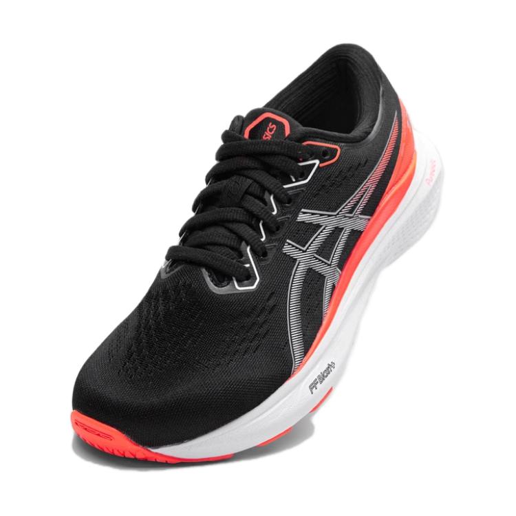 Кроссовки для бега Gel Kayano 30 Support Rebound с низким дышащим верхом для детей ASICS, черный/оранжевый — фото 4