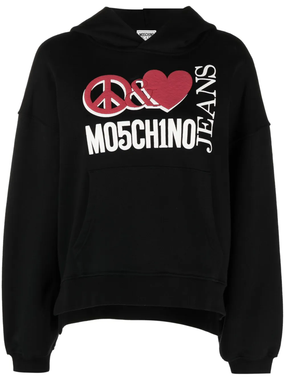 

Худи оверсайз с логотипом MOSCHINO JEANS, черный