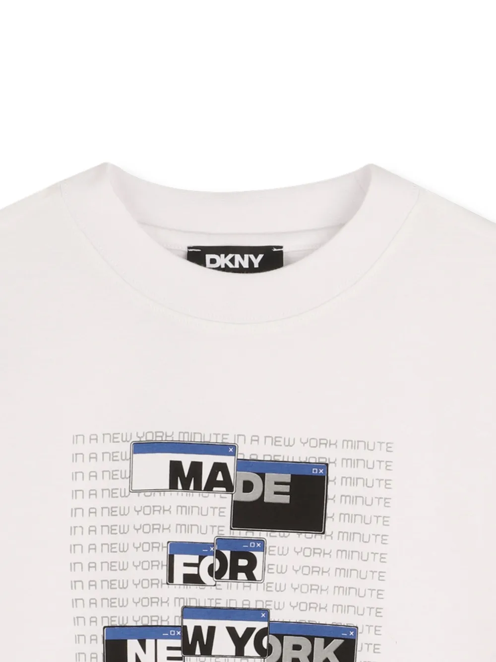 Футболка с графичным принтом Dkny Kids, белый — фото 3