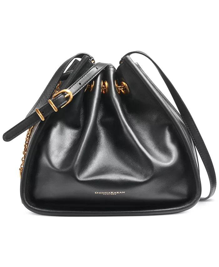 

Сумка кросс-боди Plainview с цепочкой и шнурком Donna Karan New York, черный